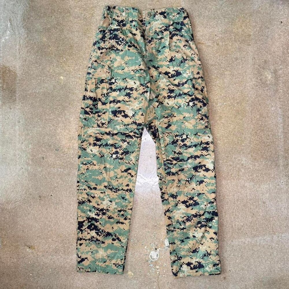 USMC MARPAT Woodland Camo Combat Pants MCCUU Military Issue Ripstop Cargo Mens